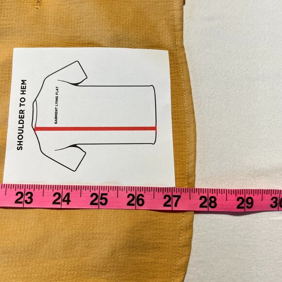 C.J. Banks by Christopher Banks Women's Blouse beige-mustard-yellow – Size 1X - Picture 8 of 8